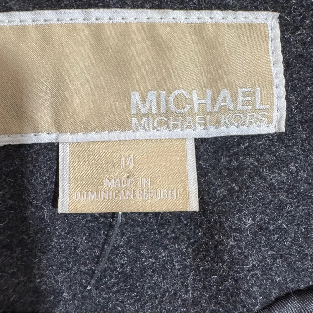 Michael Michael Kors Wool Blend Toggle Coat Charcoal Gray‎ Size 14